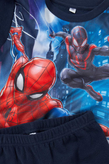 Kinder - Spider-Man - Fleece-Pyjama - 2 teilig - dunkelblau