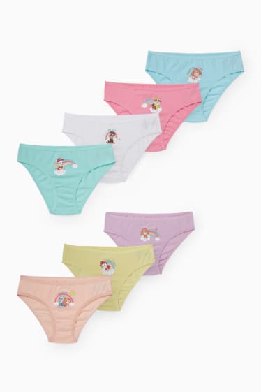 Bambine - Confezione da 7 - PAW Patrol - slip - bianco / giallo