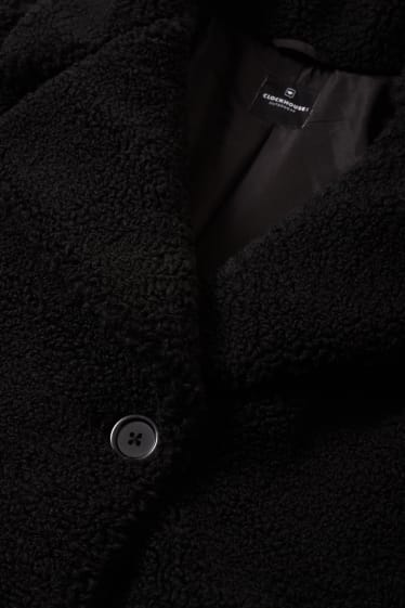 Donna - CLOCKHOUSE - cappotto effetto peluche - nero