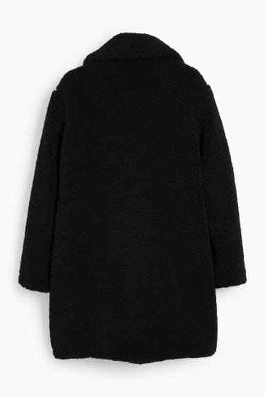 Donna - CLOCKHOUSE - cappotto effetto peluche - nero