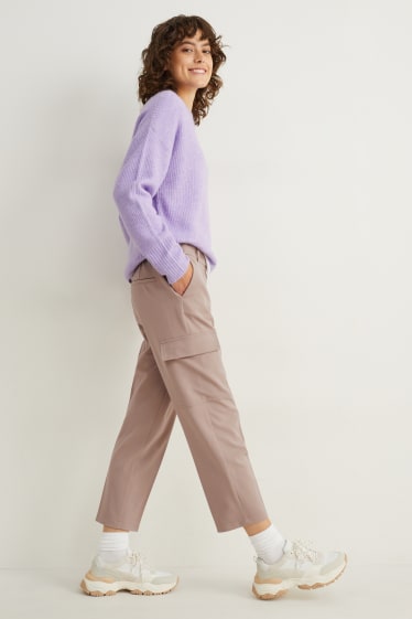 Femmes - Pantalon cargo - taupe