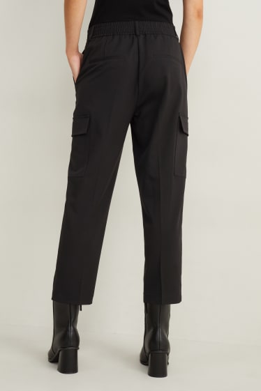 Femmes - Pantalon cargo - noir