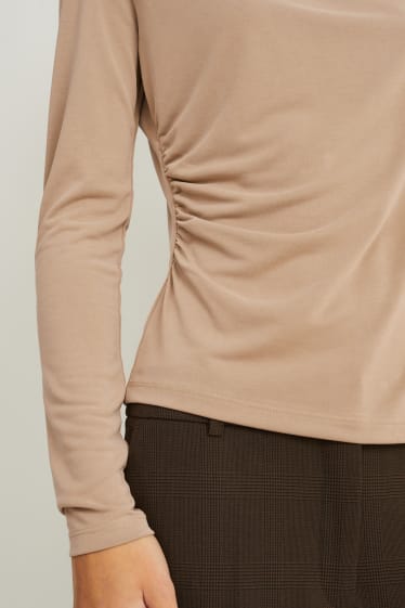 Donna - Maglia a maniche lunghe - beige