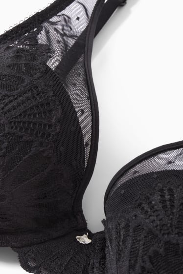 Donna - Reggiseno con ferretti - DEMI - imbottito - nero