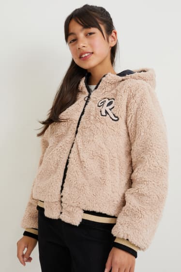 Kinder - Blouson mit Kapuze - beige