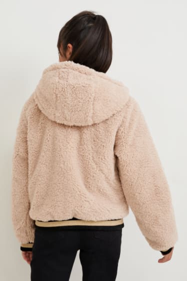 Enfants filles - Blouson à capuche - beige