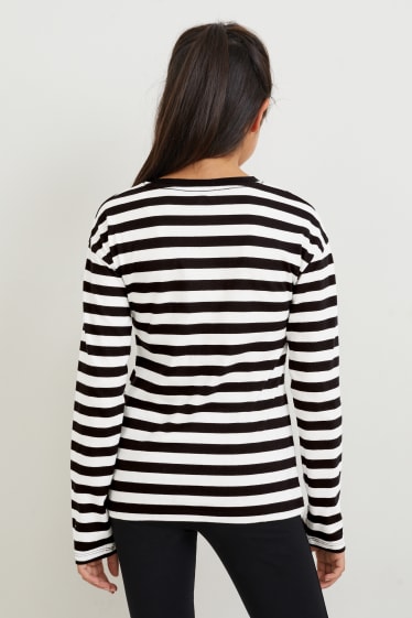 Kinder Mädchen - Multipack 5er - Langarmshirt - schwarz