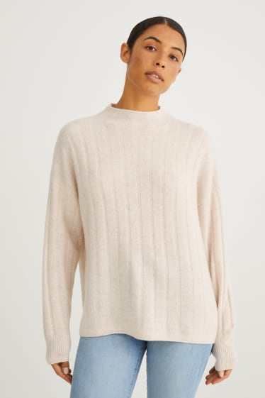 Femmes - Pullover en cachemire - beige clair