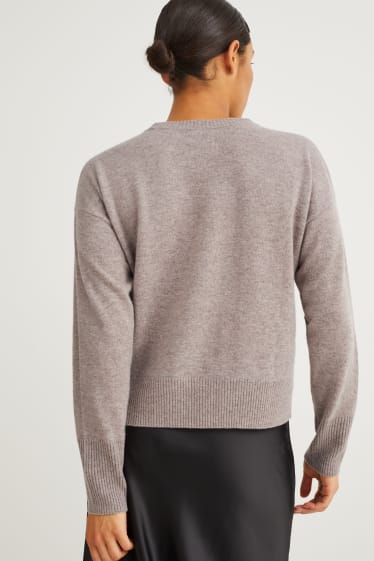 Damen - Kaschmir-Pullover - beige