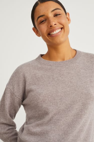 Damen - Kaschmir-Pullover - beige