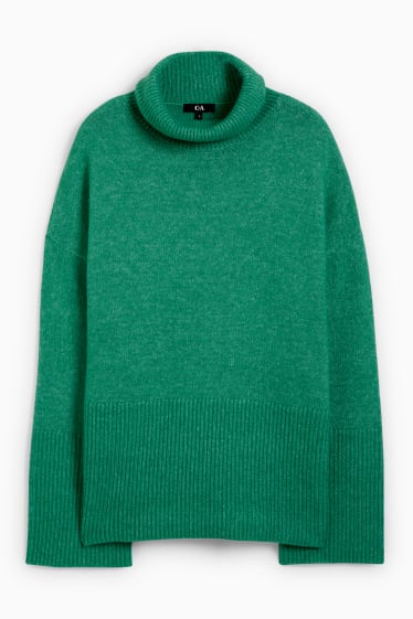 Femmes - Pullover à col roulé - vert