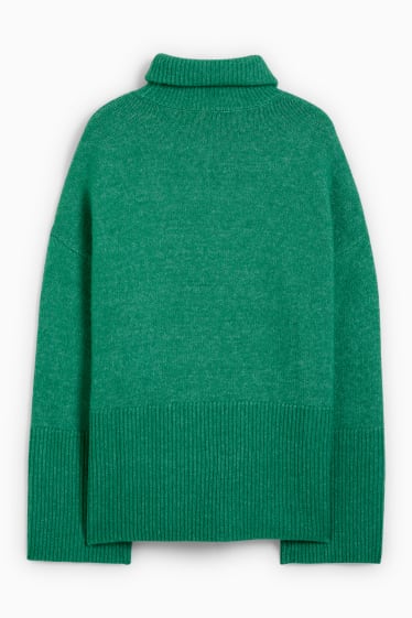 Kobiety - Sweter z golfem - zielony