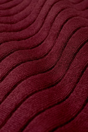 Femmes - Robe en maille moulante - bordeaux