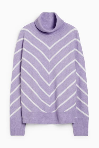 Femmes - Pullover à col roulé - violet clair
