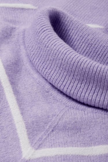 Damen - Rollkragenpullover - hellviolett