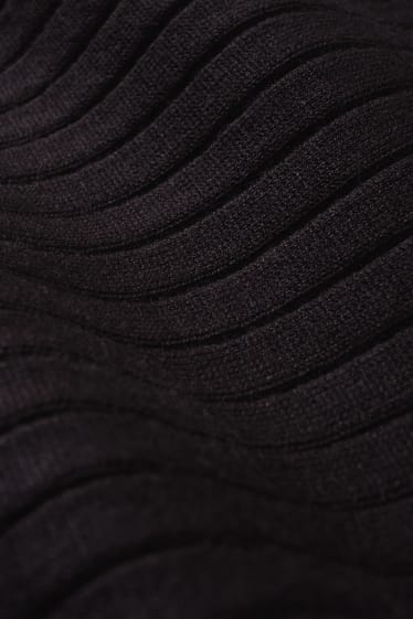 Femmes - Robe en maille moulante - noir
