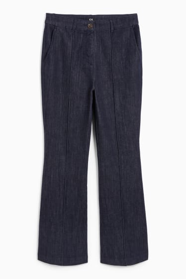 Dámské - Flared jeans - high waist - džíny - tmavomodré