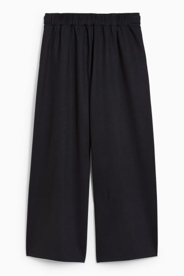 Femmes - Pantalon - high waist - wide leg - bleu foncé