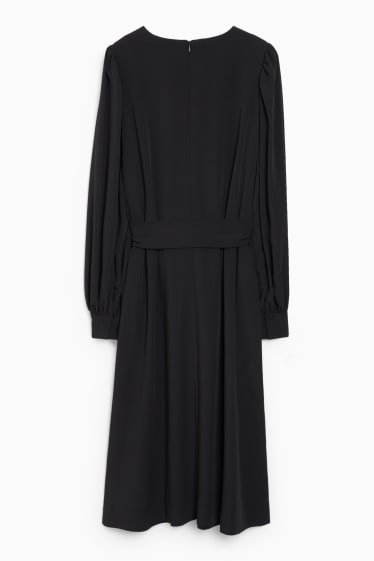 Mujer - Vestido de línea evasé - negro