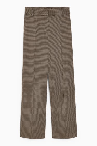 Femmes - Pantalon - high waist - wide leg - beige