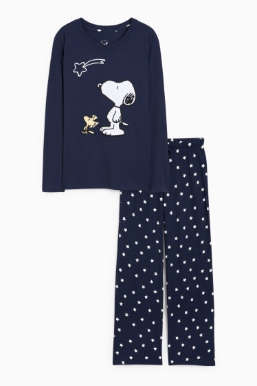 Dona - Pijama - Snoopy - blau fosc