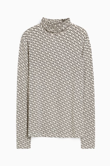 Dames - Basic-coltrui - met patroon - beige