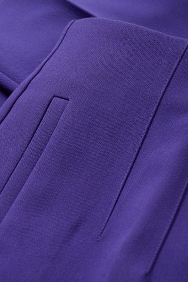 Femmes - Pantalon de toile - high waist - tapered fit - violet