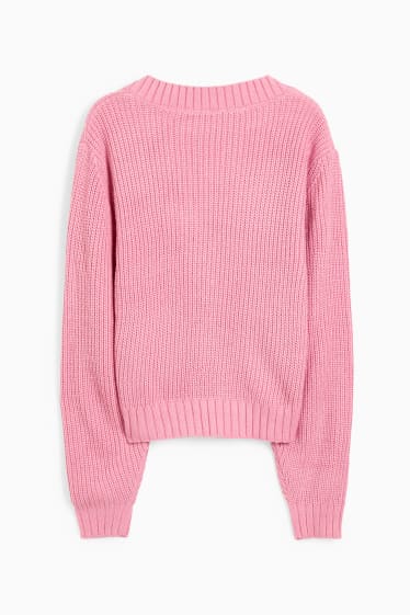 Teens & Twens - CLOCKHOUSE - Pullover mit V-Ausschnitt - rosa