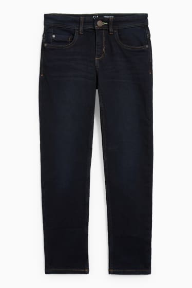 Enfants garçons - Slim jean - jean doublé - jean bleu foncé