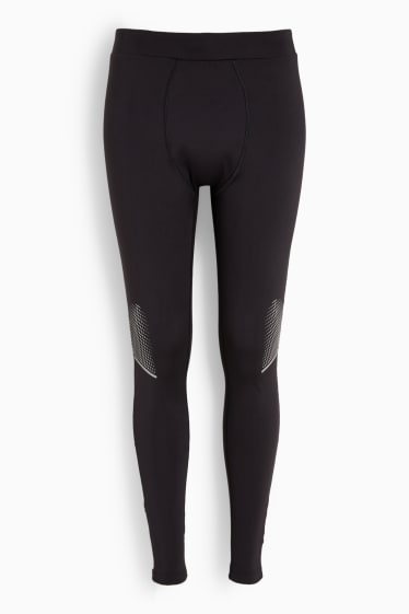 Mężczyźni - Funkcyjne legginsy - 4 Way Stretch - czarny