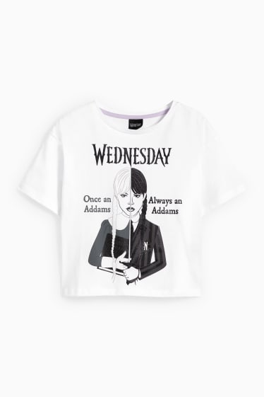 Copii - Wednesday - tricou cu mânecă scurtă - alb