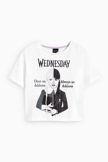 Kinderen - Wednesday - T-shirt - wit