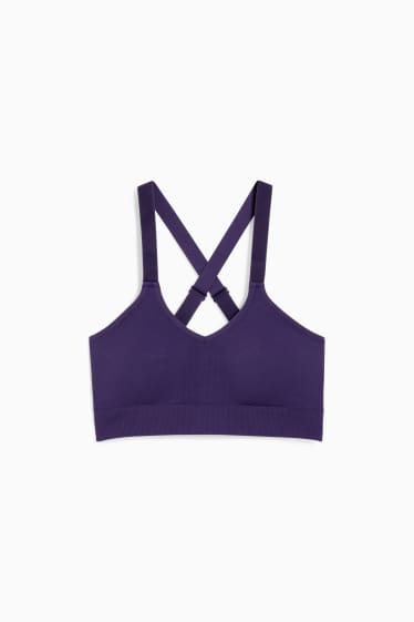 Damen - Funktions-BH - wattiert - Yoga - lila