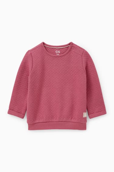 Baby: meisjes - Baby-outfit - 2-delig - donker rose