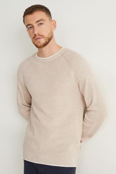 Uomo - Maglione - beige chiaro