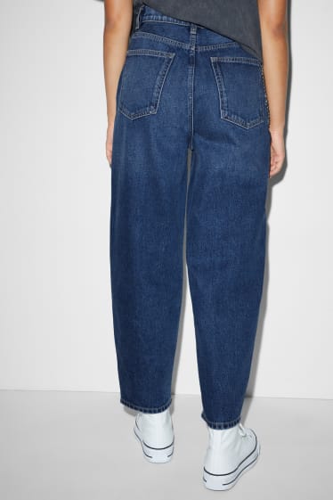 Damen - Balloon Jeans - High Waist - helljeansblau
