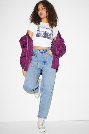 Joves - CLOCKHOUSE - balloon jeans - high waist - texà blau clar