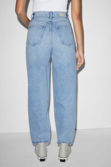 Damen - Balloon Jeans - High Waist - helljeansblau
