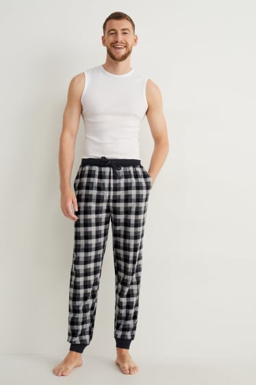 Home - Pantalons de pijama de franel·la - negre