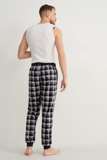 Home - Pantalons de pijama de franel·la - negre