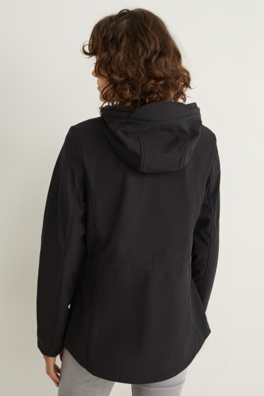 Dona - Jaqueta softshell amb caputxa - 4 Way Stretch - negre