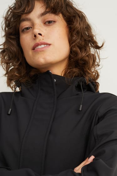 Dona - Jaqueta softshell amb caputxa - 4 Way Stretch - negre