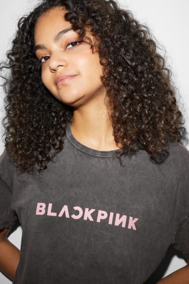 Dona - CLOCKHOUSE - samarreta de màniga curta - Blackpink - gris fosc