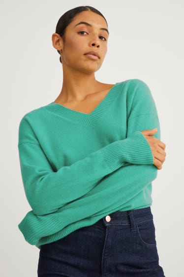 Femmes - Pullover en cachemire - vert