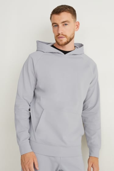 Hommes - Sweat à capuche - Flex - gris clair