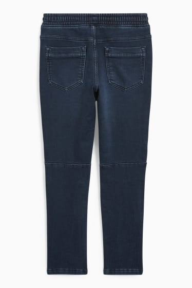 Dzieci - Slim jeans - ciepłe dżinsy - dżins-niebieski