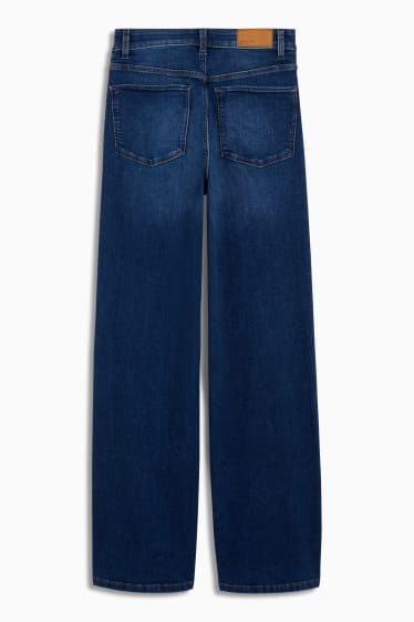 Damen - Wide Leg Jeans - High Waist - jeansblau