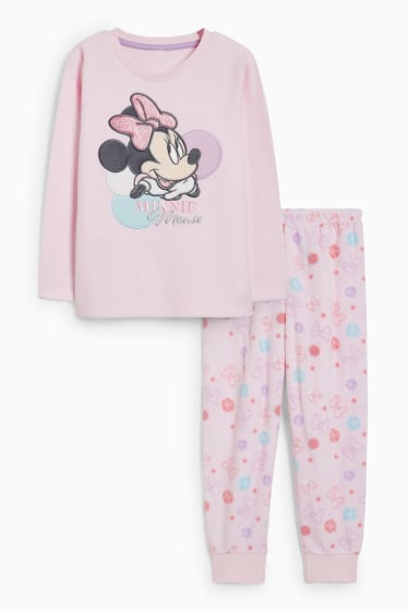 Copii - Minnie Mouse - pijama - 2 piese - roz