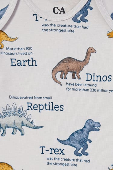 Baby Jungen - Multipack 3er - Dino - Baby-Body - blau