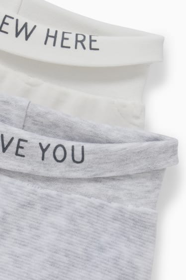 Bébés - Lot de 2 - pantalons de nouveau-né - blanc crème